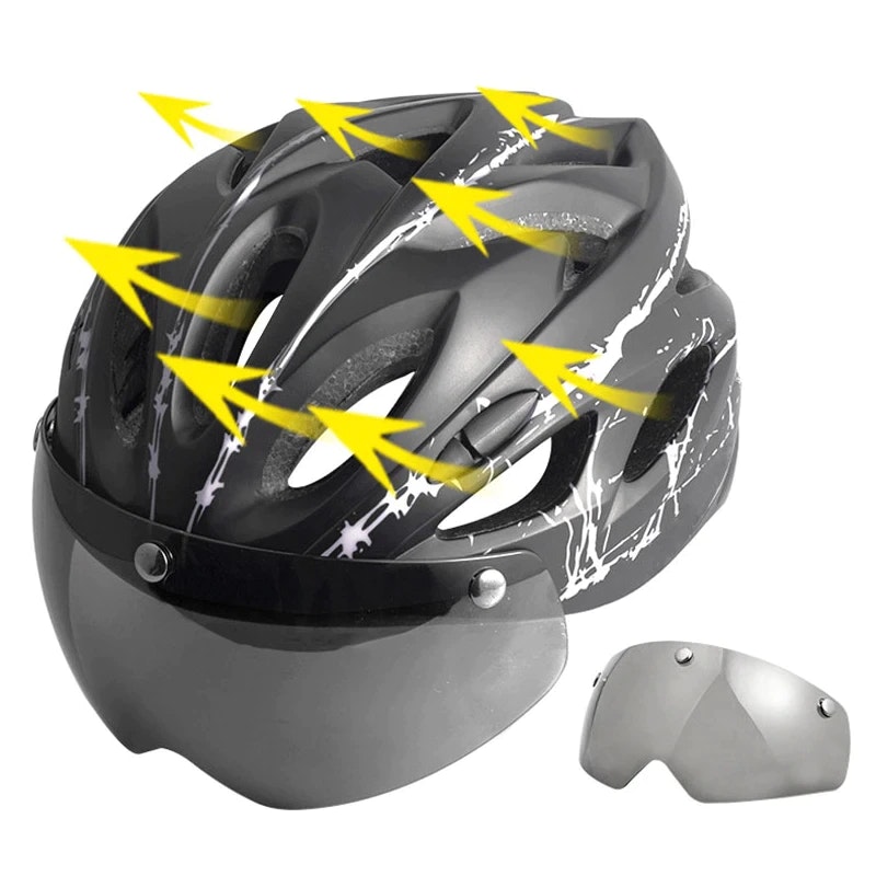CELOCO Cykelhjälm + 3st Magnetiska Glasögon - D-Future Fitness