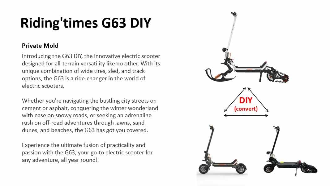 Riding Times G63 DIY 3-in-1 E-scooter