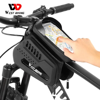 WEST BIKING New Waterproof Hard Shell Bicycle Phone Holder Bag
