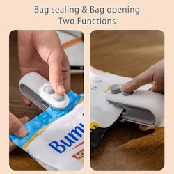 2-in-1 Uppladdningsbar Mini Påsförslutare