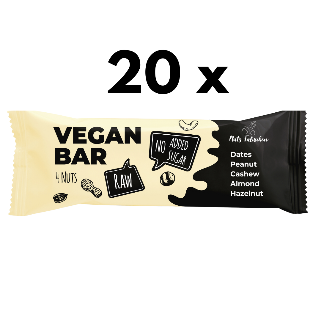 20 x Vegan Bars 4 Nuts 40g