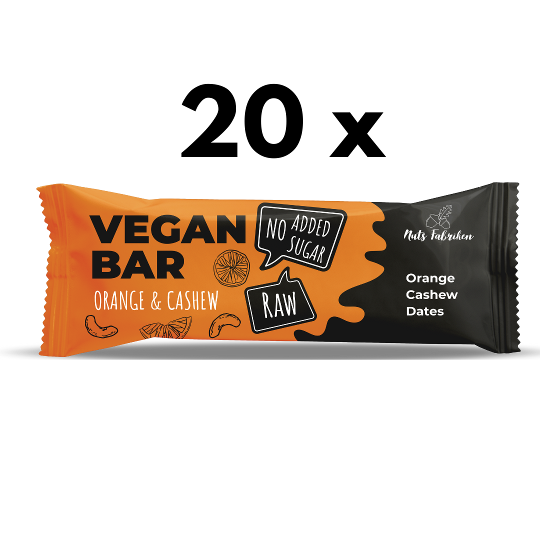 Vegan Bar Orange & Cashew 40g *med frystorkade frukter