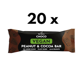 20 x Choco Vegan Peanut & Cocoa Bar 40g