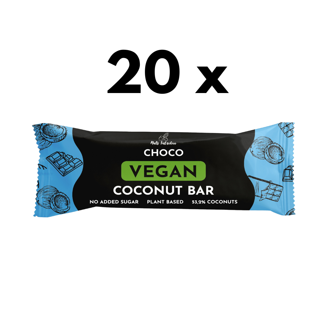 20 x Choco Vegan Coconut Bar 40g