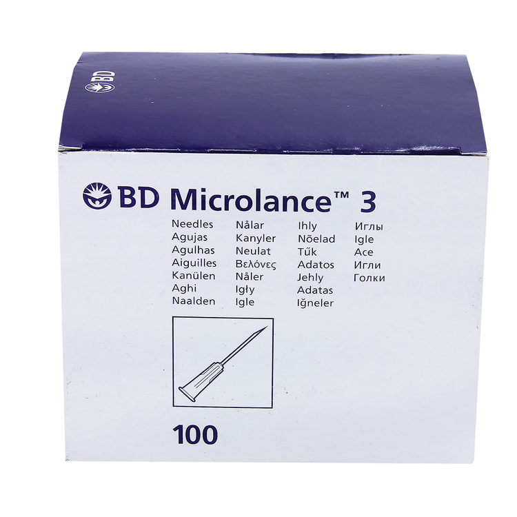 Microlance 3 23G 100 st Blå