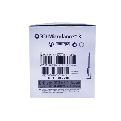 BD Microlance 3 Inj.kanyl 27G 0,4x19 mm