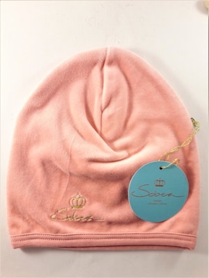 Mössa Sobea, velour, rosa