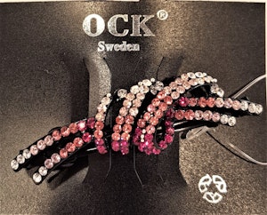 Hårspänne strass rosett lila ton