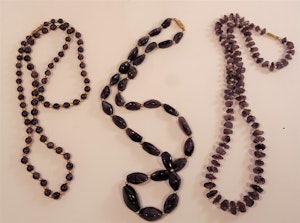 Halsband av lila Ametist, 3 olika att välja på, x1