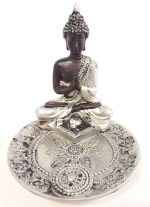 Buddhafigur med rökelsefat