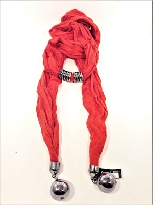 Häftig scarf, röd