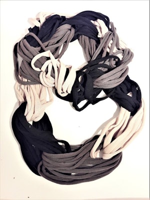 Scarf svart-beige-grå