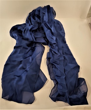 Blå silkescarf