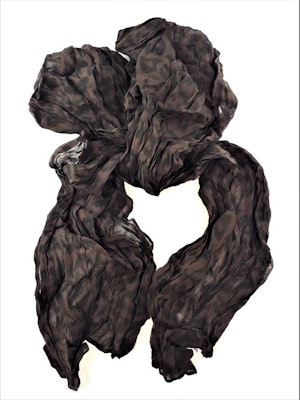 Snygg mörkbrun mönstrad scarf