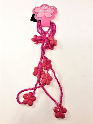 Rosa set med armband och halsband för barn