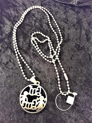 Halsband med Mama och Barn Motiv Silverfärg