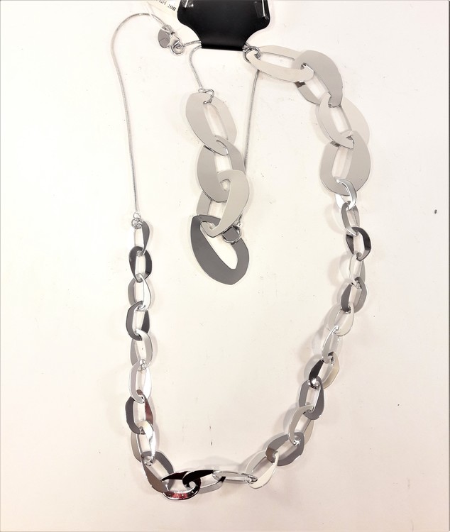 Halsband med Länkar Silverfärg