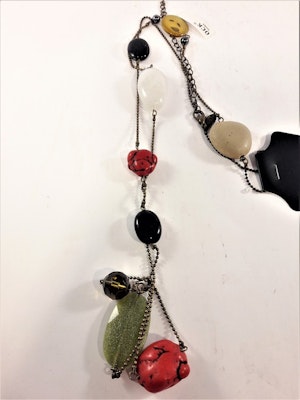 Halsband med Stenar Multifärg