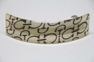 Hårklämma, beige/brun