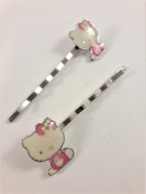 Hårklämma, sittande Hello Kitty