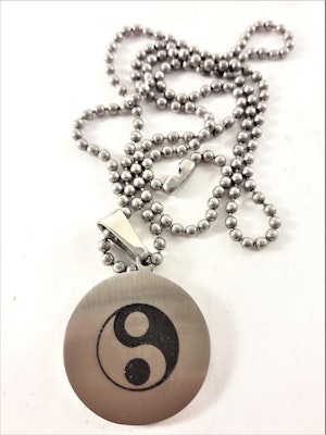 Halsband med Hänge Yin Yang Silverfärg