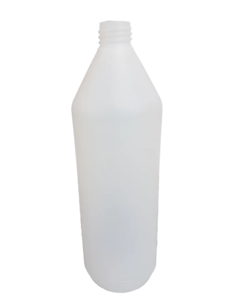 1 liters flaske HDPE med 28 mm barnesikker kork