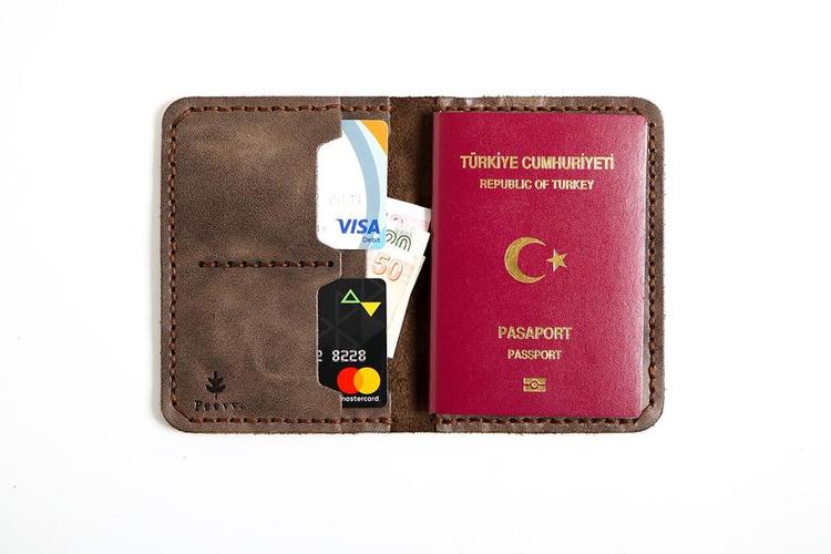 Passport Holder - Chocolate Brown