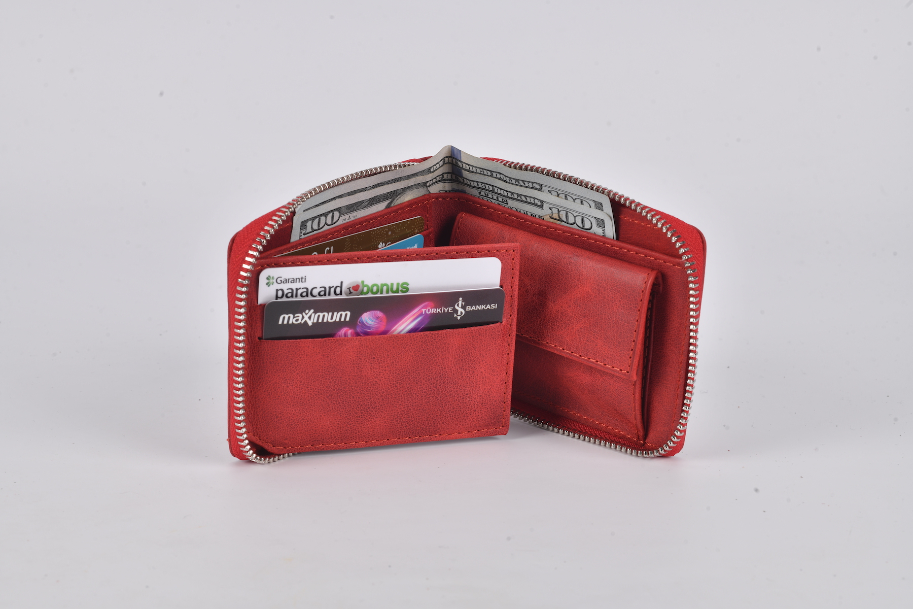 Tokyo Zip Wallet - Maple Red