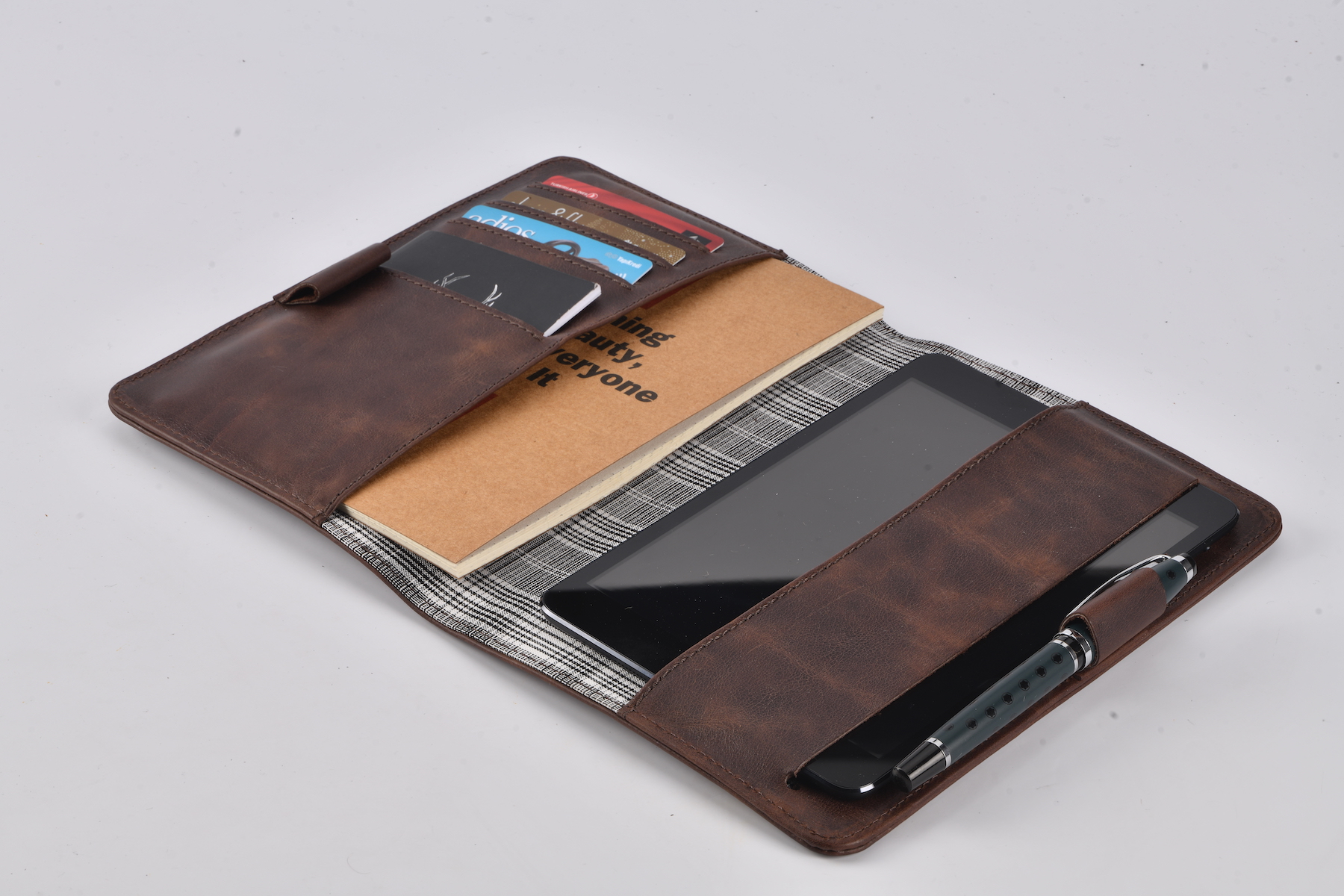 Antalya Notebook Organiser - Chocolate Brown