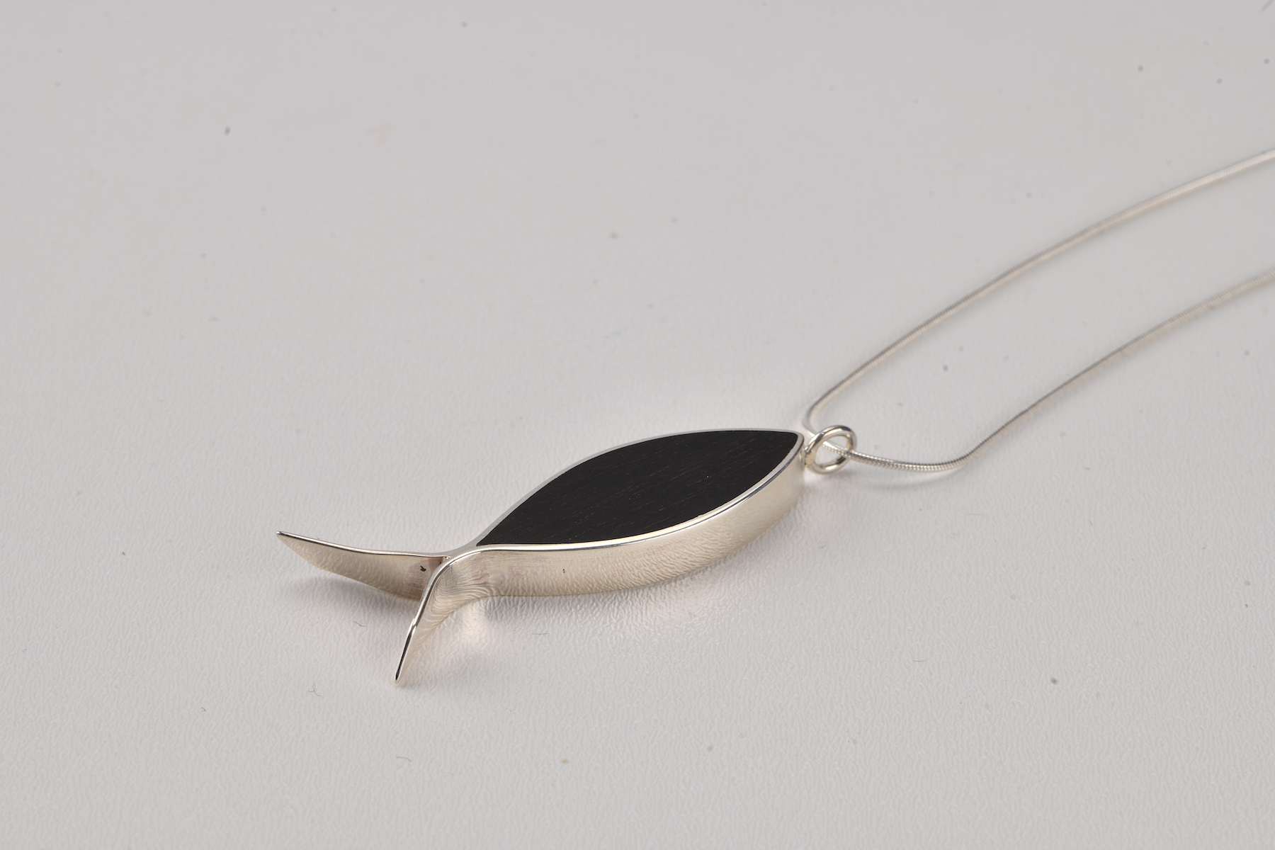 Lucky Silver Necklace - Abalone Black