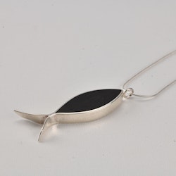 Lucky Silver Necklace - Abalone Black