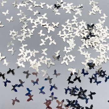 Butterfly glitter silver 15g