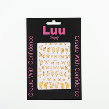 Gold butterfly nailstickers