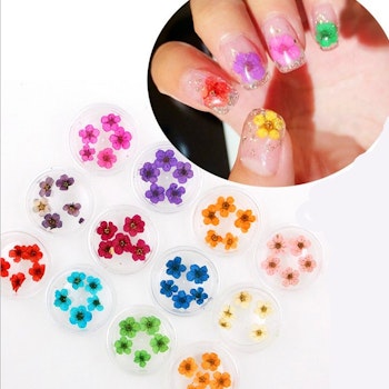 Driep flowers yellow color for nailart 20 pcs