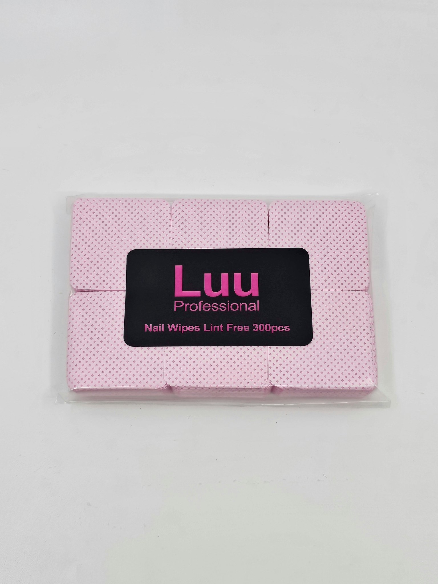 Lint free nail wipe pads 300 pcs pink