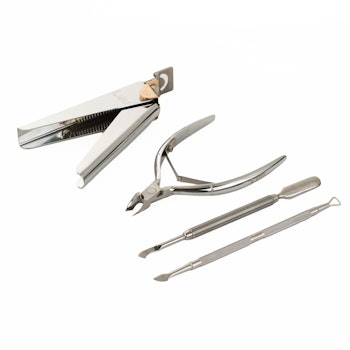 Silver nail tools set