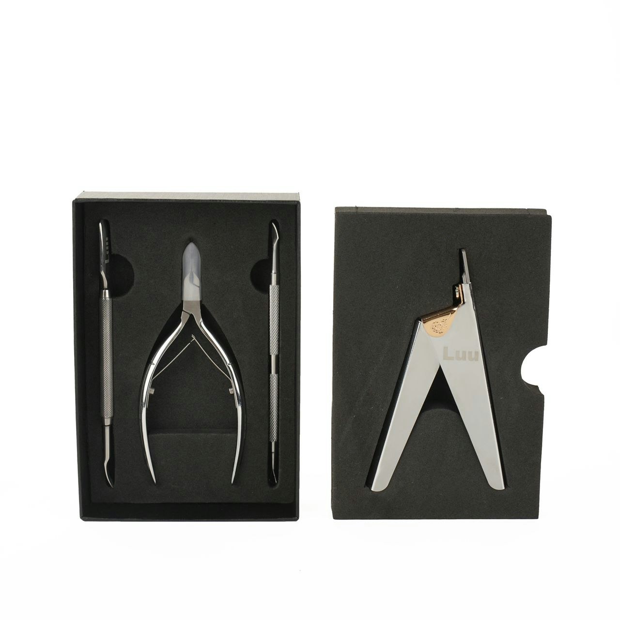 Silver nail tools set