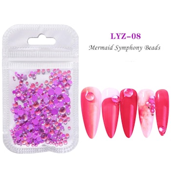 Purple mermaid water bubbel beads 300 pcs