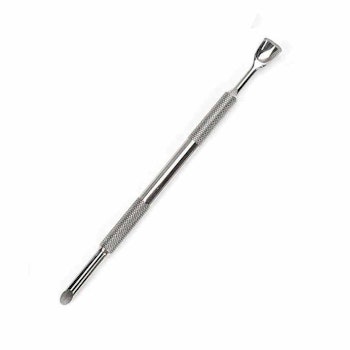 Cuticle pusher stainless tool silver