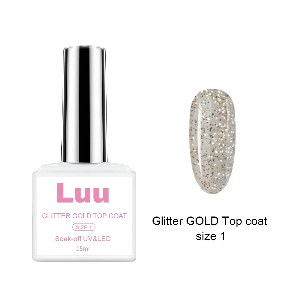 Topcoat glitter gold size 1