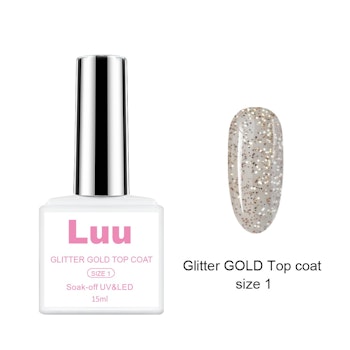 Topcoat glitter gold size 1
