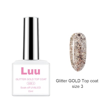 Topcoat glitter gold size 3