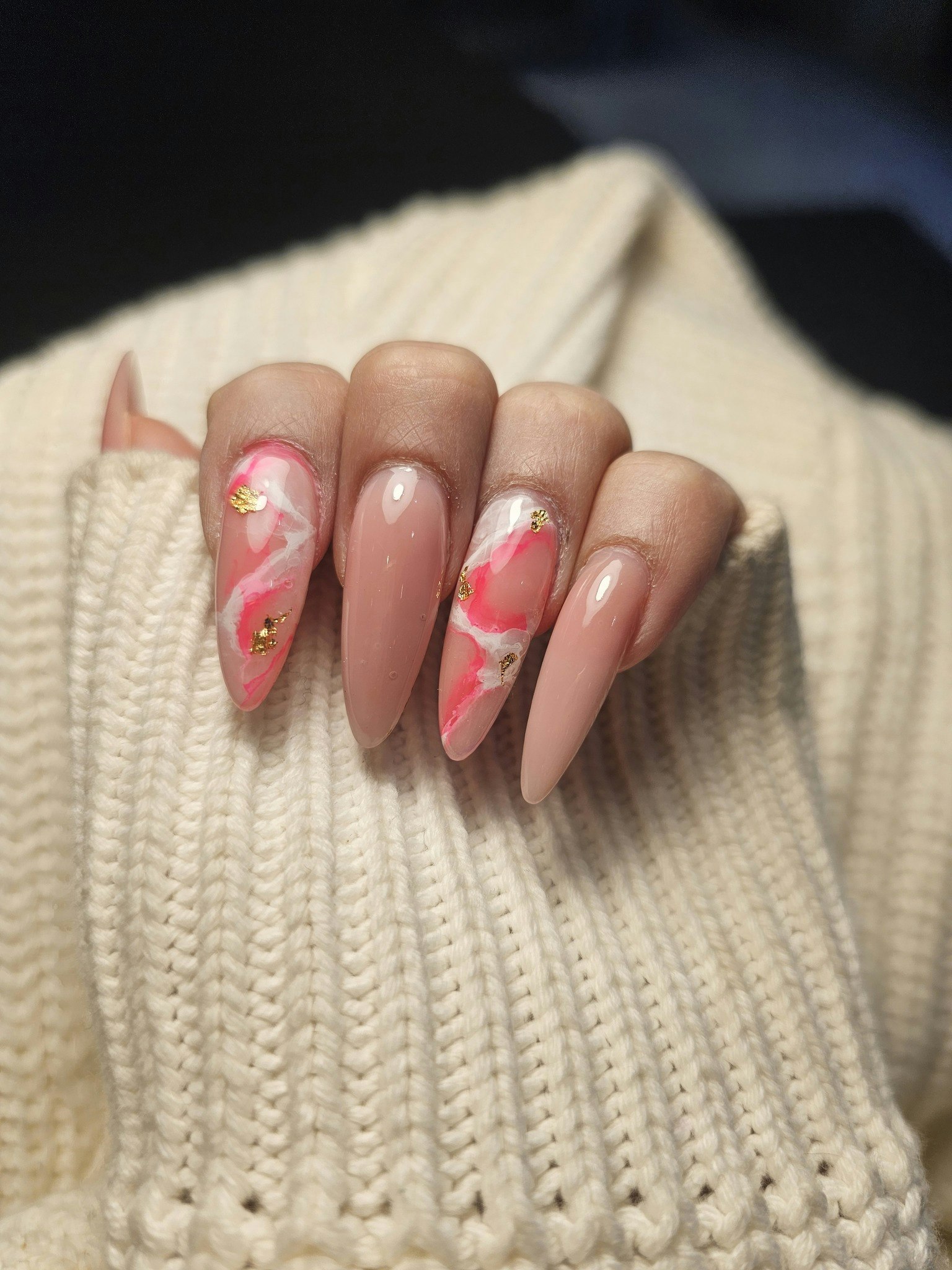 Marble ink pink F02