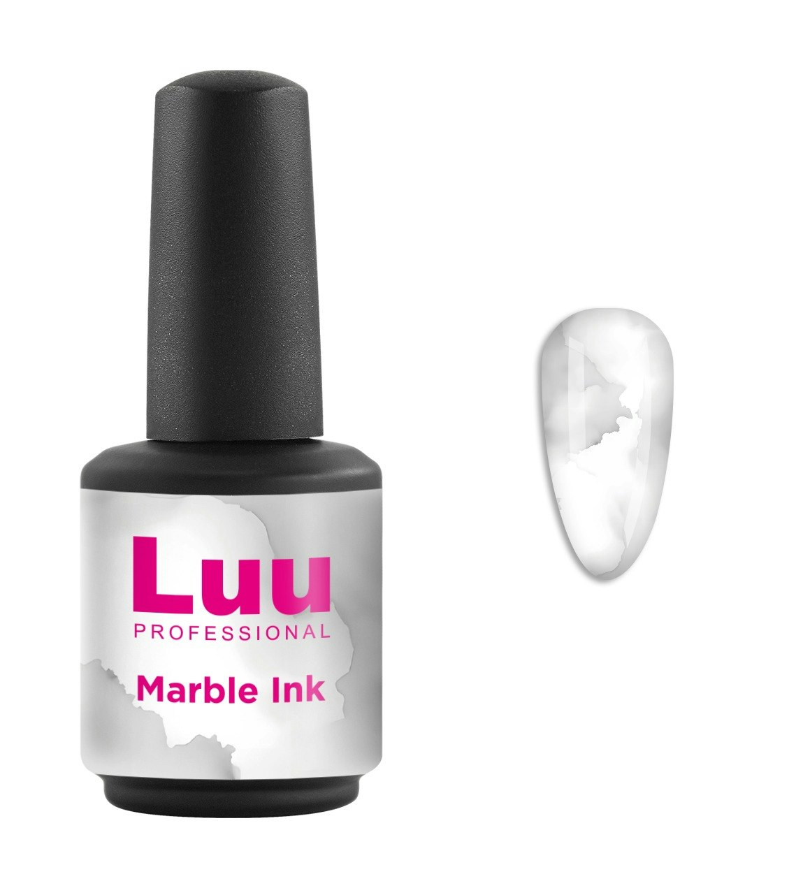 Marble ink white B15