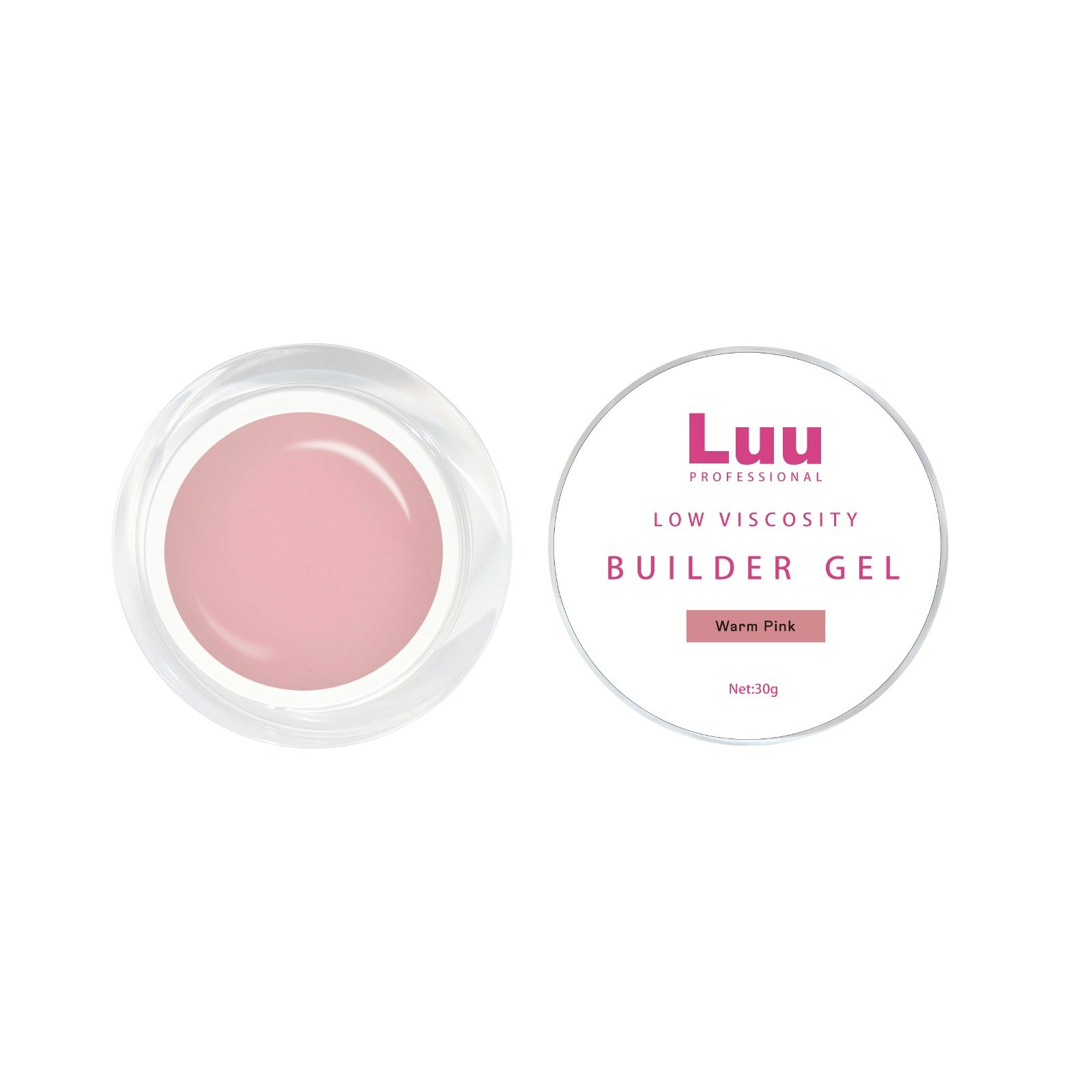 Gel builder Warm Pink low viscosity 30g