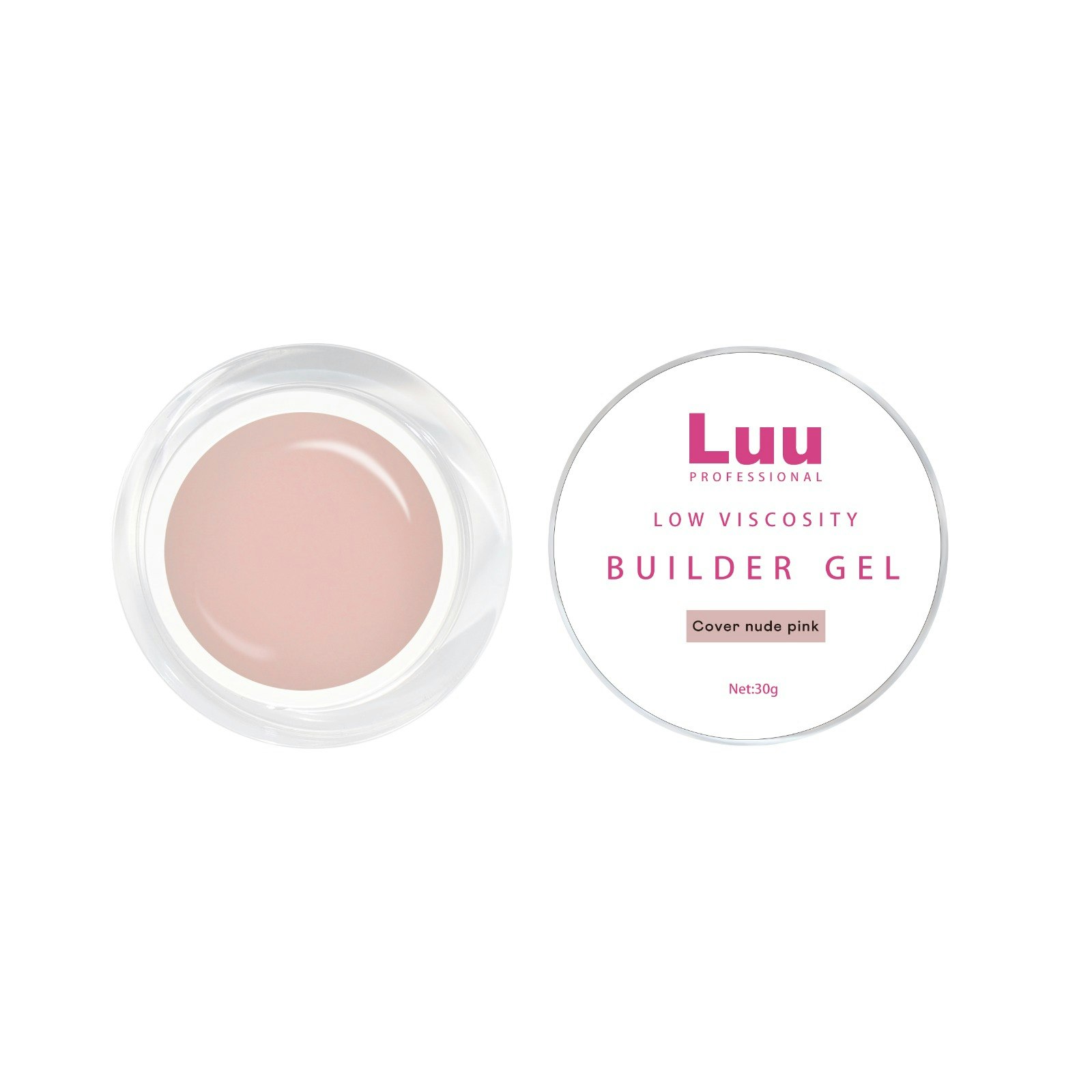 Gel builder Cover nude pink low viscosity 30g