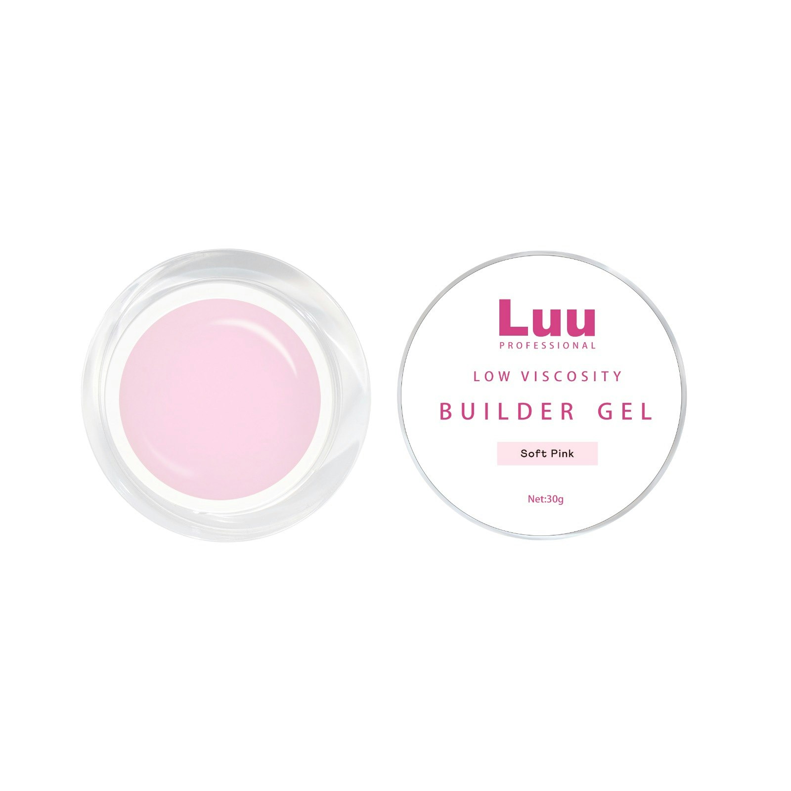 Gel builder Soft pink low viscosity 30g