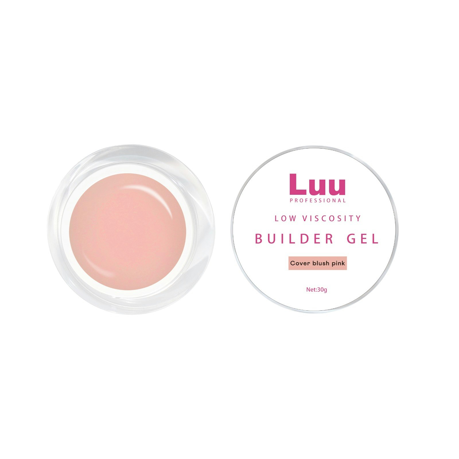 Gel builder Cover Blush pink low viscosity 30g