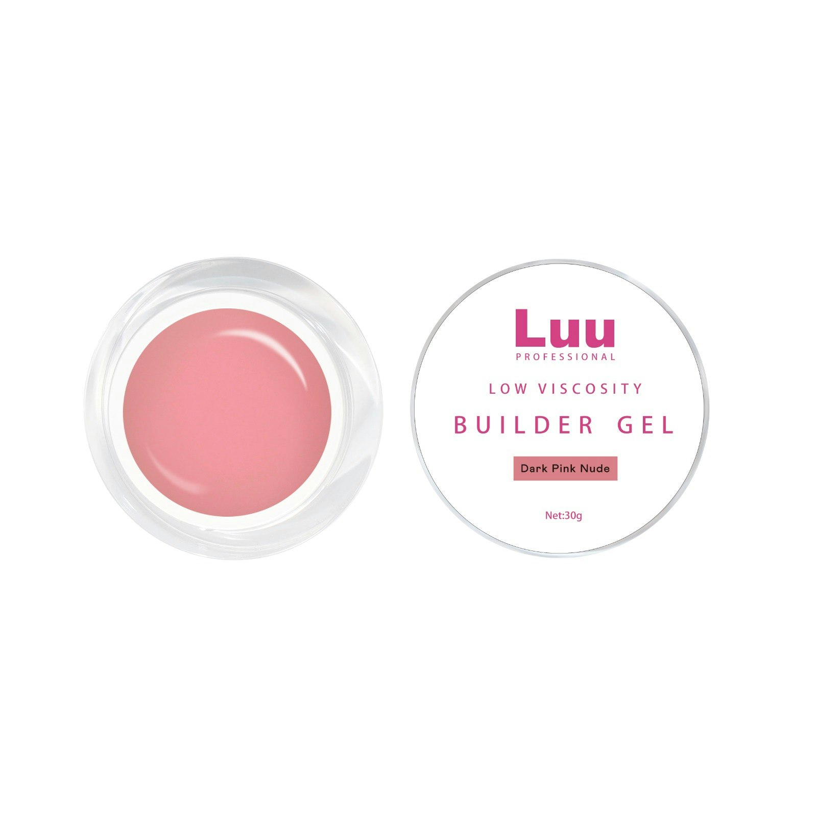 Gel builder Dark Pink nude  low viscosity 30g