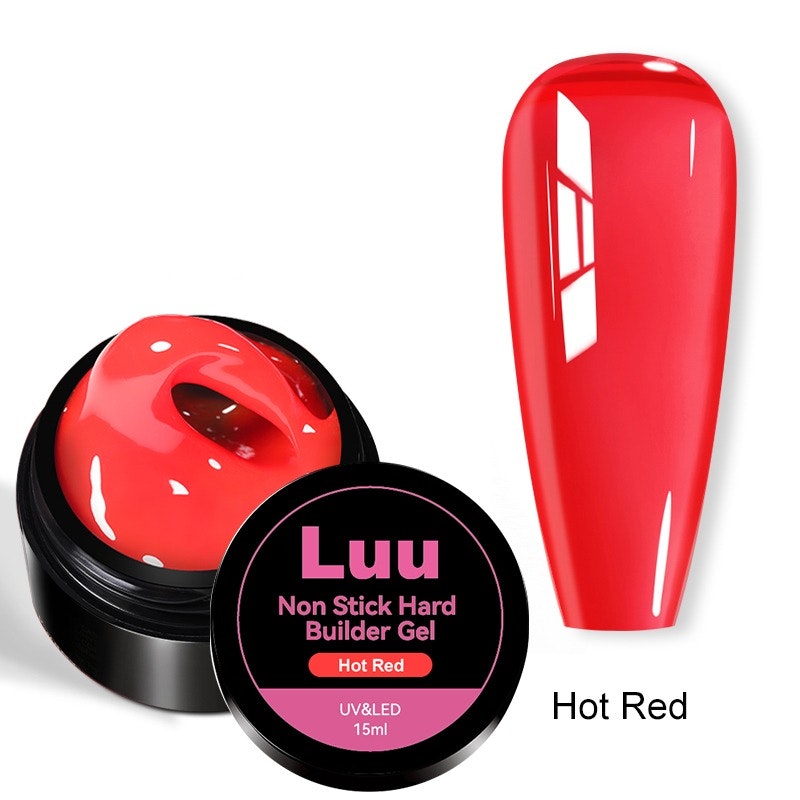 Hard builder gel non sticky Hot red 15g